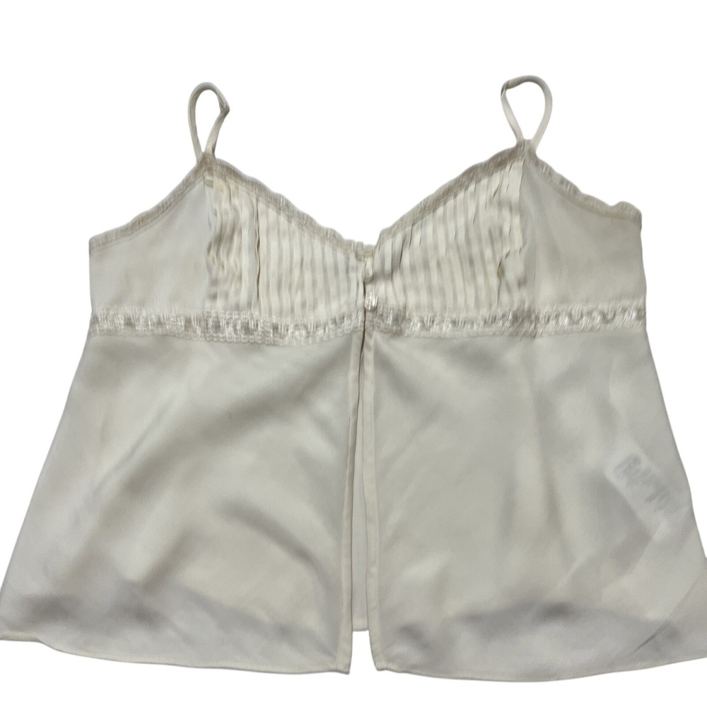 Kimchi‎ Blue Y2K Tank Top Womens L Ivory Lace Trim Milk Maid Coquette Feminine